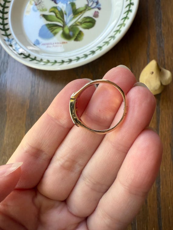 Geometric Antique Four Stone Square RUBY Rose Cut… - image 9