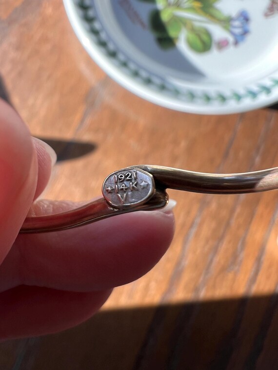 Original Dated Antique SWIRL T Bar Toggle Chunky … - image 4