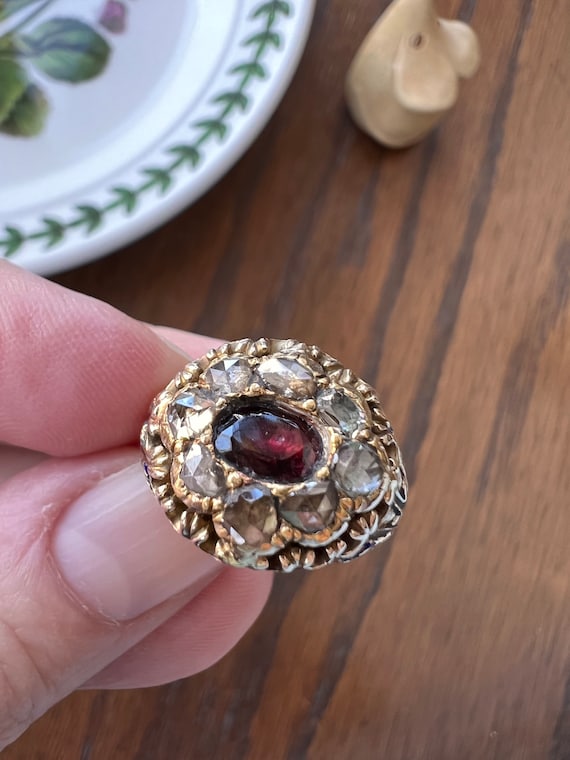 ROCOCO Mid Georgian Era Garnet Mixed Old Cut DIAMO