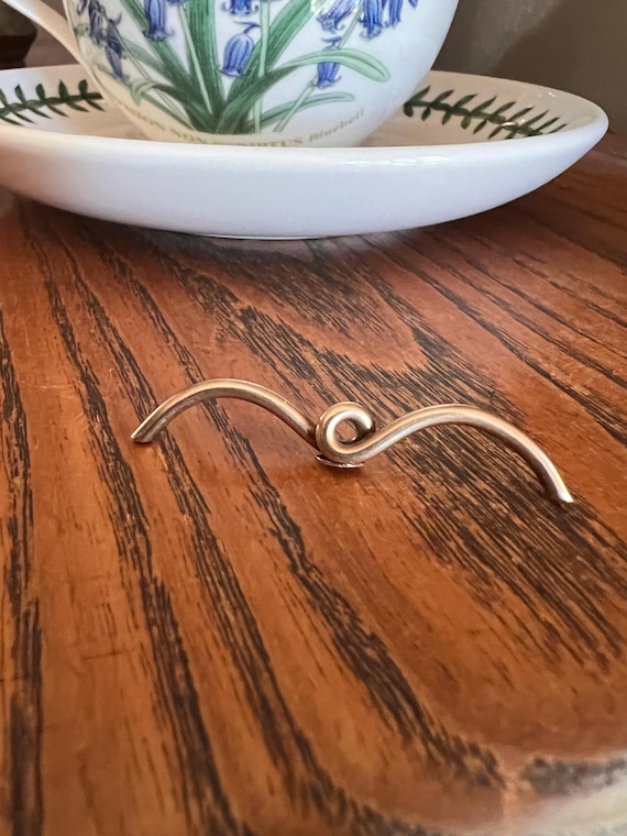 Original Dated Antique SWIRL T Bar Toggle Chunky … - image 1