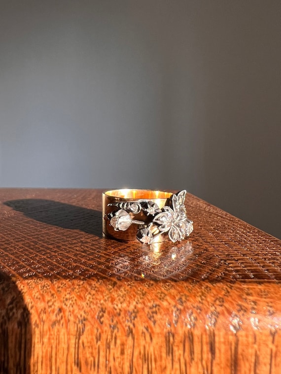 HEAVY Georgian Rose Cut DIAMOND Giardinetti Ring 1