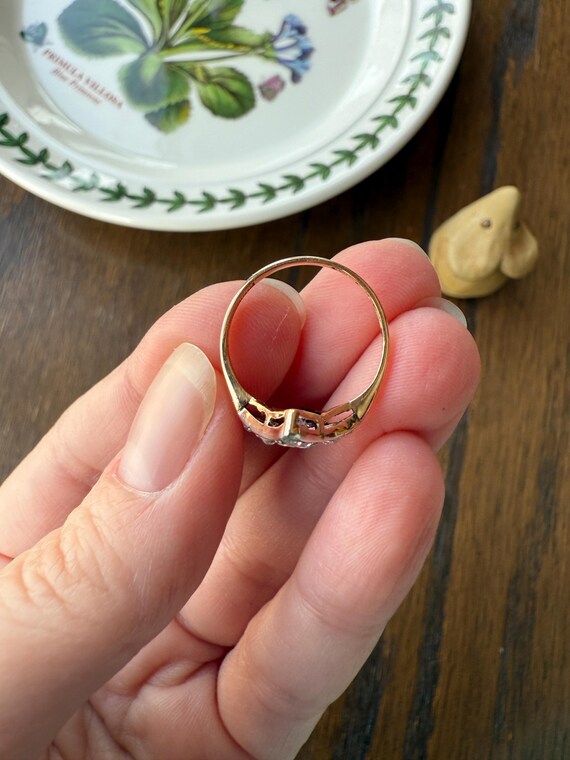 Dramatic Kite Shaped Panel Ring Green Natural Eme… - image 20