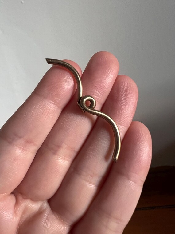 Original Dated Antique SWIRL T Bar Toggle Chunky … - image 9