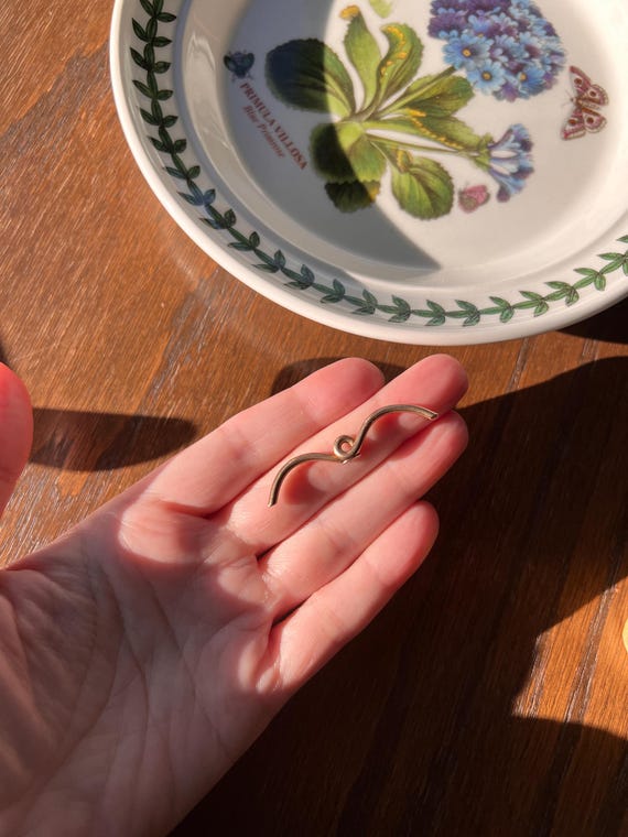 Original Dated Antique SWIRL T Bar Toggle Chunky … - image 2