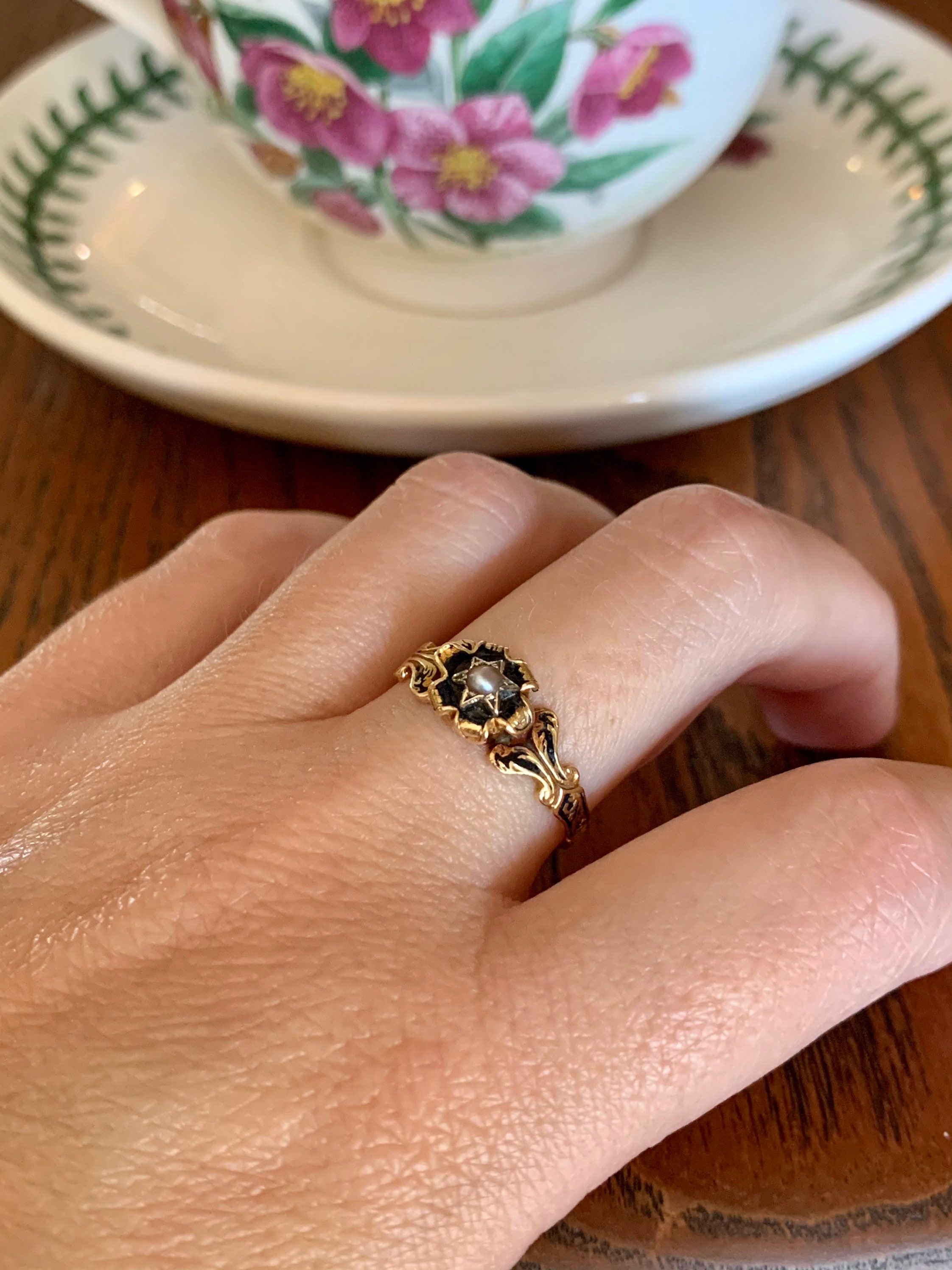 POSIE Ring In MEMORY of MOTHER Antique c1860 Victorian Ornate Etsy