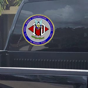 NMCB 10, Seabees, "Can Do", Construction Battalion, Navy, Laptop sticker, Water bottle decal, Seabee, Patriotic gift, Seabee access