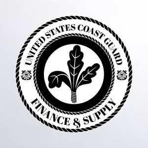 USCG - Coast Guard Finance and Supply - Insignia - Car Sticker -  Car Decal -  Decal - Gifts - Military - Patriotic
