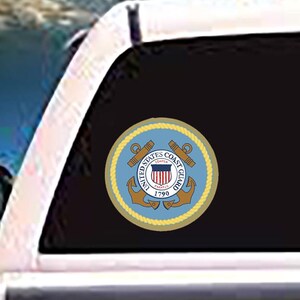 USCG - Coast Guard - Semper Paratus - Insignia - Car Sticker -  Car Decal -  Window Sticker -  Decal - Gifts - Military - Patriotic