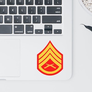USMC, Marine, E6, Staff Sergeant, Enlisted, Marine Corp, Marine rank insignia, Decal, Personalize Gear, Veteran gift, Marine gift