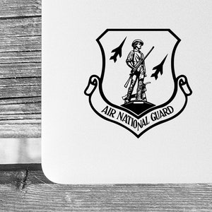 Air National Guard, Army, Air Force - Marines, Patriotic, Sticker Decal, Military Emblem for Laptops Cars, Patriotic Gift for Air Force Fans