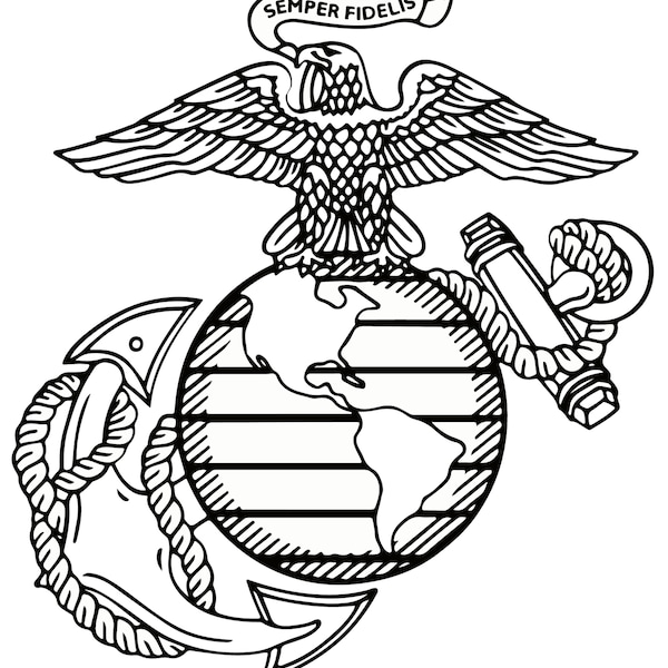 USMC Marine Eagle EGA Corp Marine Corp Semper FI Car Sticker Car Decal Window Sticker  Decal  MC21