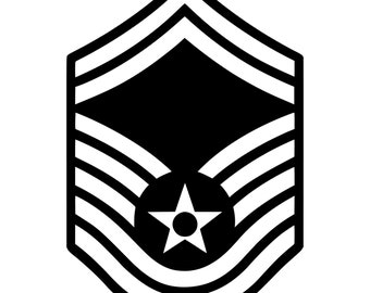 USAF, US Air Force, E8, Senior Master Sergeant, Enlisted,Military Emblem for Laptops Cars, Patriotic Gift for Air Force Fans