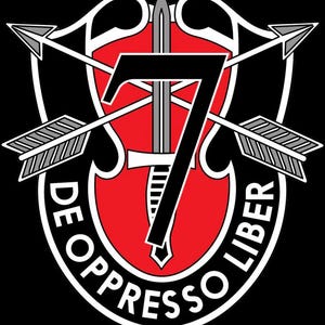 US Army 7th Special Forces Group (7th SFG) - De Oppresso Liber  Logo Decal  Crest Emblem