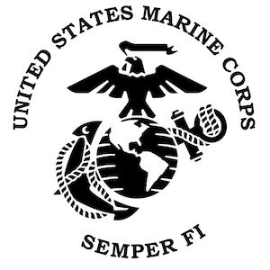USMC Marine Eagle Globe Anchor Decal, Waterproof Vinyl Sticker, Official USMC Emblem, EGA