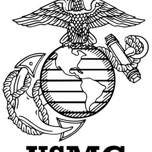 USMC Marine Eagle, EGA, Eagle Globe Anchor, Marine Corps gift, Corp Marine Corp, Car Decal, Window Sticker, Decal