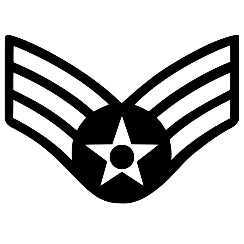 USAF US Air Force E4 E 4 Senior Airman Enlisted Car Etsy
