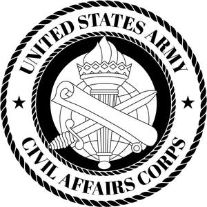 Civil Affairs Corp - MOS - Army - Combat - Soldier - Car Sticker - Decal - Gift