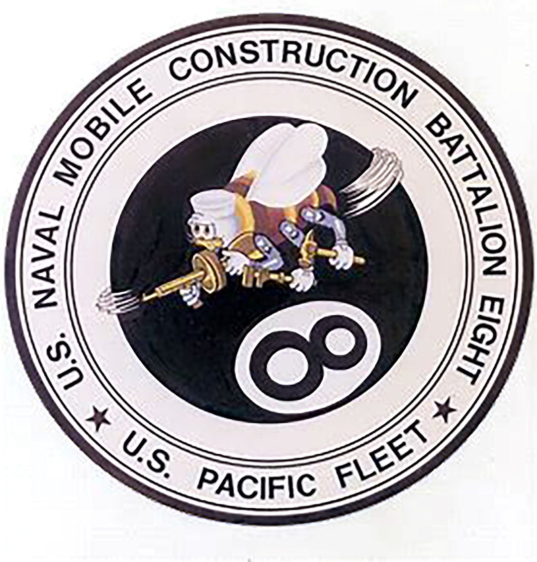 Nmcb 8 Seabees Seabee Construction Battalion Navy Car Sticker Car Decal