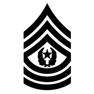 US Army Army E9 Command Sergeant Major Enlisted Military Car Sticker ...