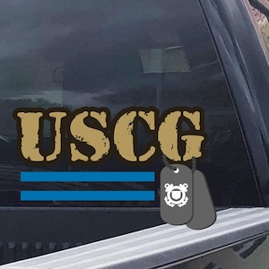 USCG, Coast Guard, Coast Guard, Coast Guard Decal Sticker, Emblem, Thoughtful Gift for Service Members and Supporters