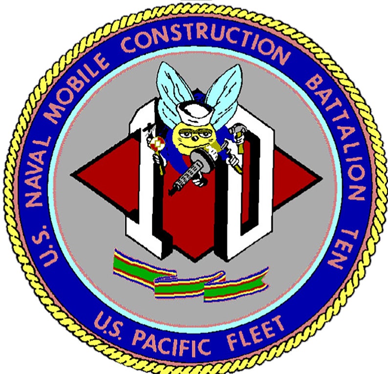 Nmcb 10 Seabees Seabee Construction Battalion Navy Car Sticker Car