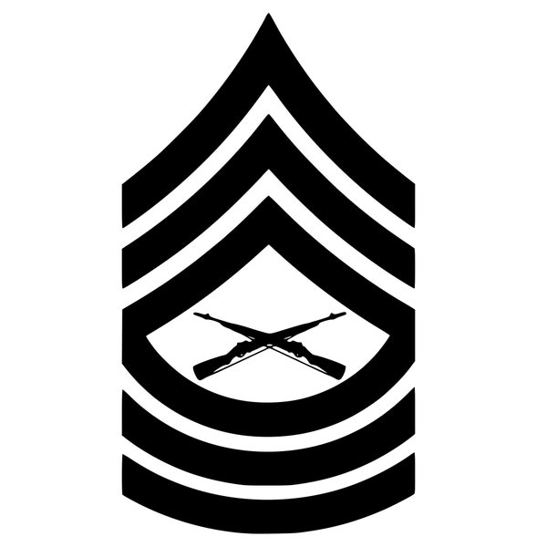 USMC -  Marine - E8 - E-8 - Master Sergeant - Enlisted -  Marine Corp - Marine Corp rank insignia - Semper FI - Car Sticker - Decal  M12