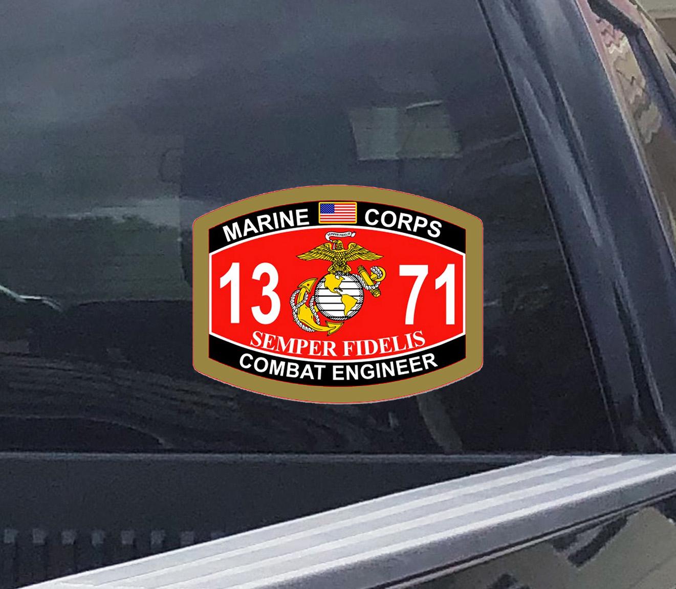 Marine Combat Engineer, 1371, USMC, Marines, Marine Corp, Sticker