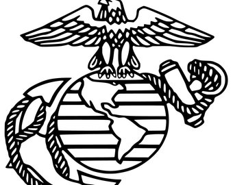 USMC Marine Eagle EGA Corp Marine Corp Semper FI Car Sticker | Etsy