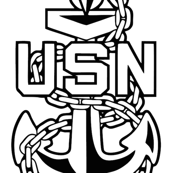 Senior Chief Emblem - Navy -  U.S. Navy -  Navy Logo - Car Sticker - Car Decal - Window Sticker -  Decal  N17