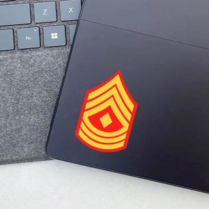 USMC - First Sergeant - Enlisted -  Marine Corp - Marine Corp E8 insignia, Car Decal, Decal, Personalizing Gear, Veteran gift, Military gift