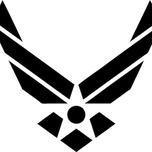 USAF, Air Force Fly high insignia, air force logo, Sticker Decal, Military Emblem for Laptops Cars, Patriotic Gift for Air Force Fans