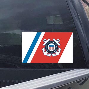 USCG - Coast Guard - Semper Paratus - Insignia - Car Sticker -  Car Decal -  Window Sticker -  Decal - Gifts - Military - Patriotic