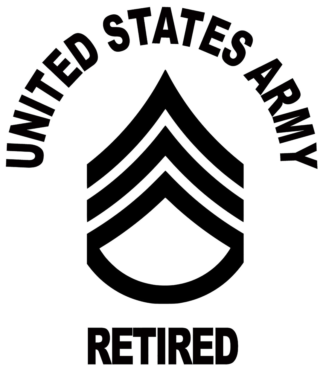 US Army Army E6 Staff Sargeant Enlisted Military Car Sticker Decal