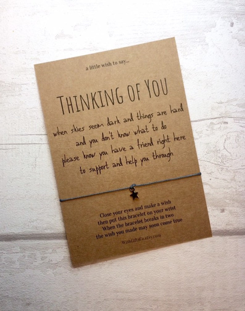 Thinking of You Card Difficult Time Gift for Friend Wish Etsy UK