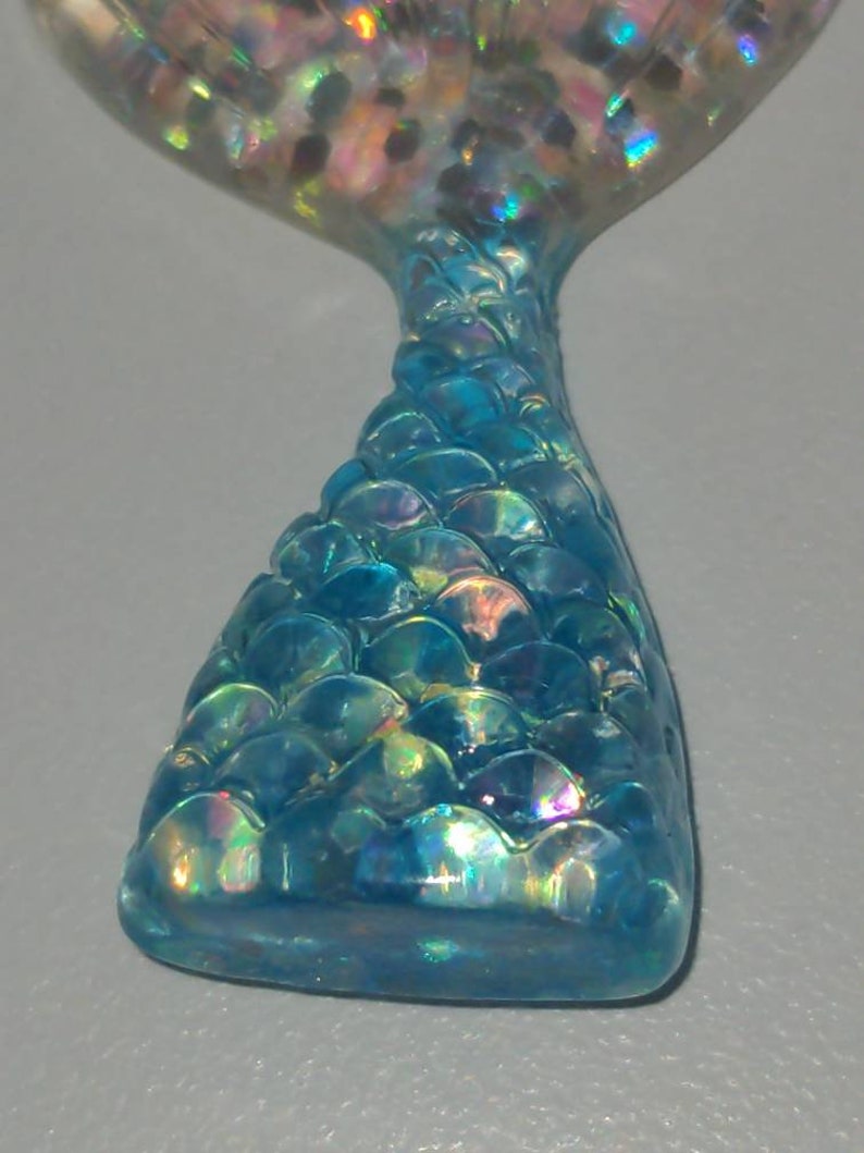 Resin blue mermaid tail cover