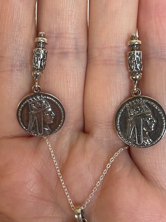 Coin Pendant,earrings Coin Tigran the Great Medallion Armenian Silver  Necklace earrings Tigran Mets King of Armenia Sterling Silver 925 -   Canada