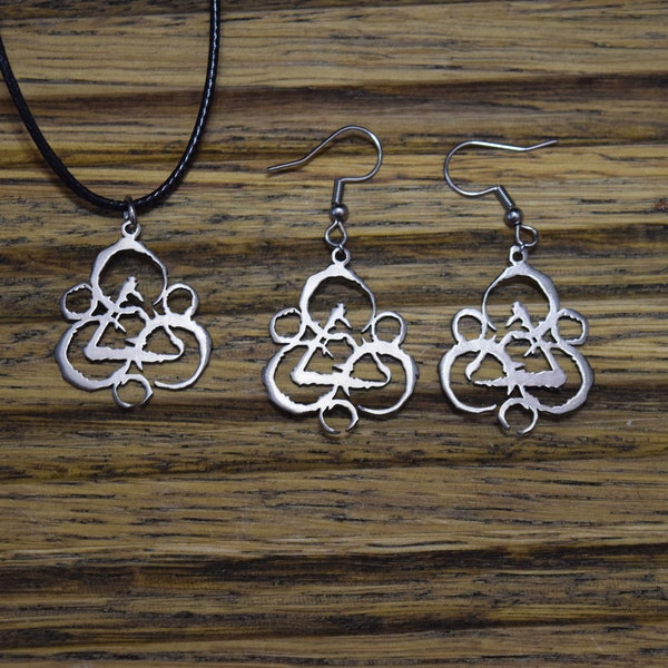 Coheed and Cambria pendant earrings Stainless steel necklace amulet sharm pin Progressive rock metal alternative post hardcore emo