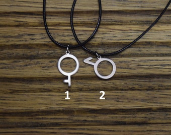 Demi Girl Demi Boy Pendant Stainless steel non-Binary gender Pride identities famele logo symbol pin lgbt male Neutral Jewelry
