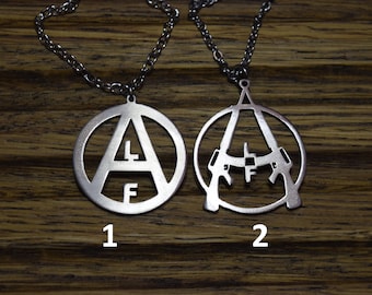 Animal Liberation Front pendant Stainless steel Humam 269 Life tag necklace Rights Vegan logo symbol amulet calf Cow