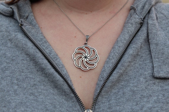 Sterling Silver 925 Pendant Wheel of Eternity Infinity, Armenian Symbol,  Silver Chain as a Gift Armenian Jewelry, Gift for Her Handmade -   Australia