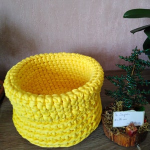 Crochet storage basket