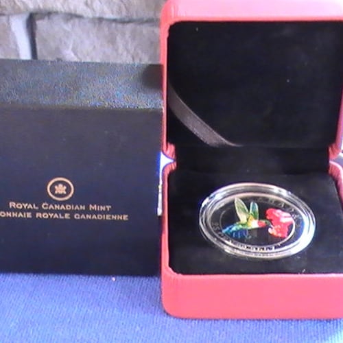 Ruby-throated shops Hummingbird 25-cent nickel-plated steel coin