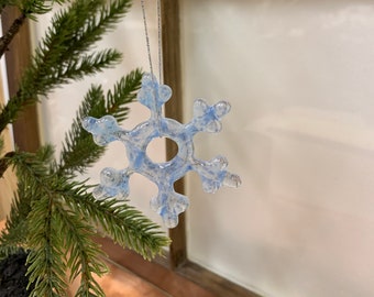 Glass Snowflake Ornament