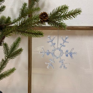 Glass Snowflake Ornament
