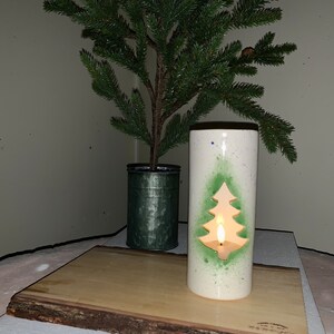 Ceramic Winter Candle Chimney