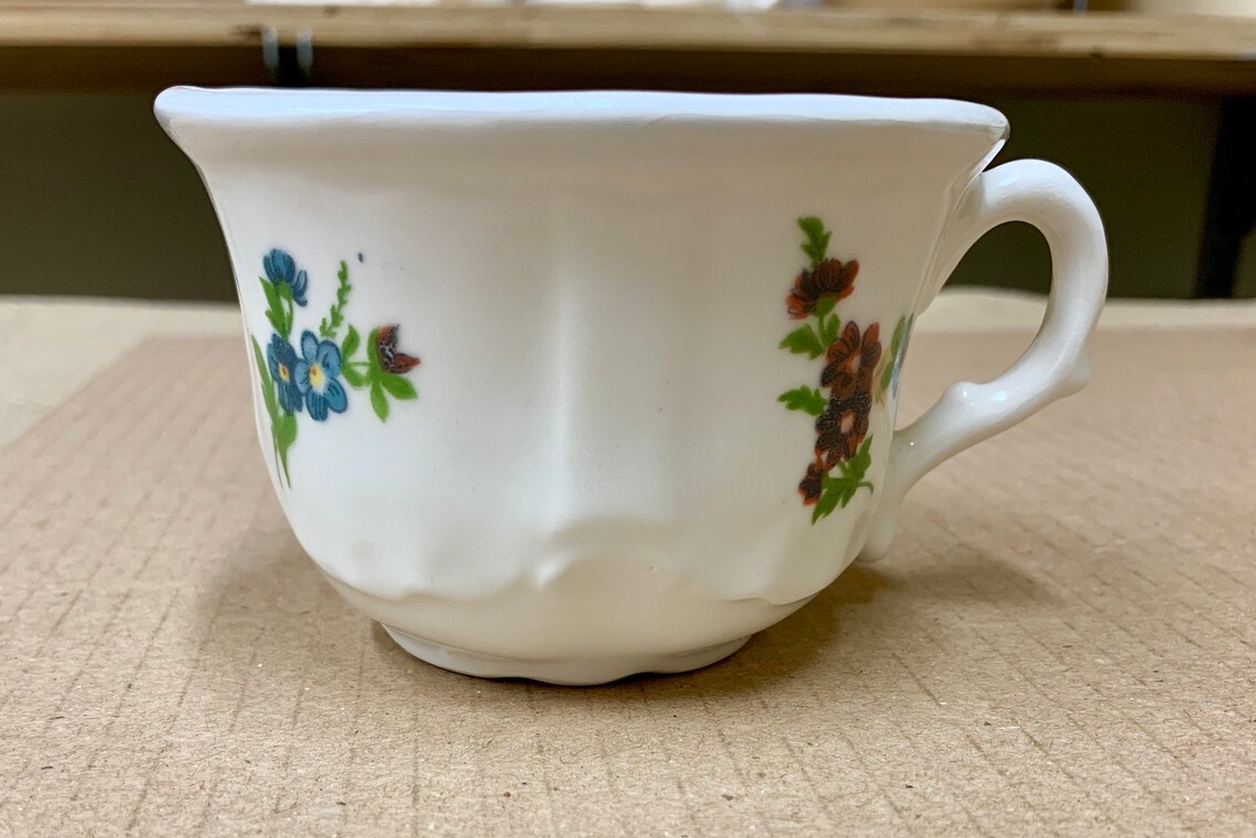 Custom Made White Porcelain Tea Cup Etsy
