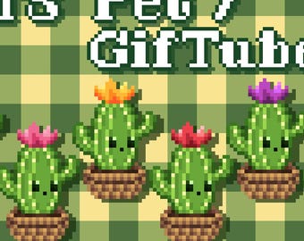 GifTuber / TTS Cat Pet / Mascot - Cactus
