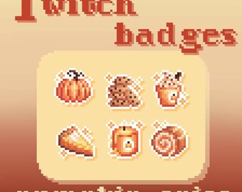Pumpkin Spice Pixelart Sub Badges
