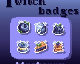 Blueberry Pixelart Sub Badges