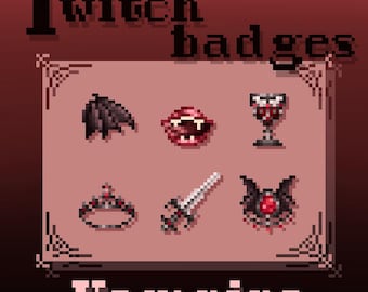 Vampire Pixelart Sub Badges